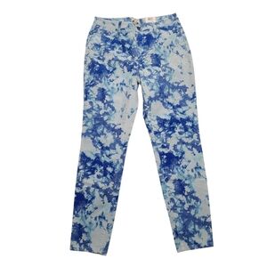 Style & Co Corduroy Blue Tie-Dye Women Jeans Curvy Fit Size 12, Skinny